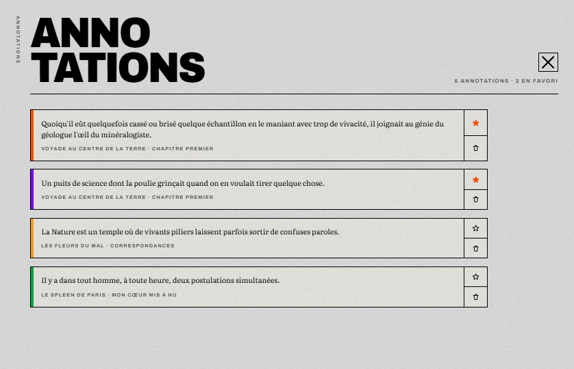 MontLivre — Annotations