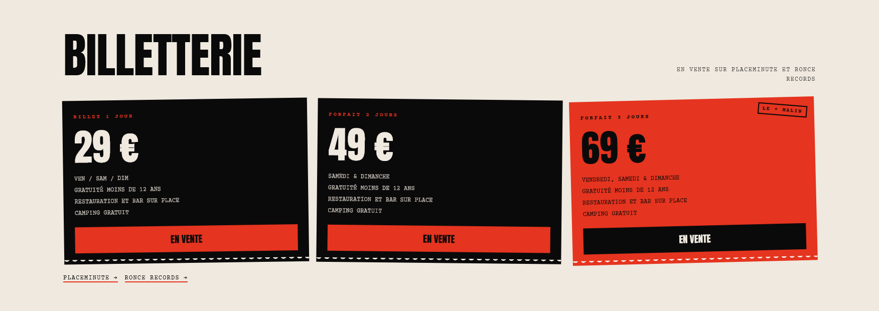 Zikenstock — Tickets — 29 €, 49 €, 69 €, inclusions repeated